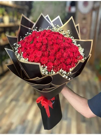 101 gül buketi