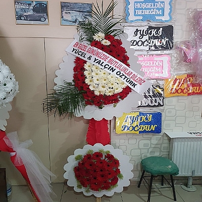 Krmz beyaz ikili elenk