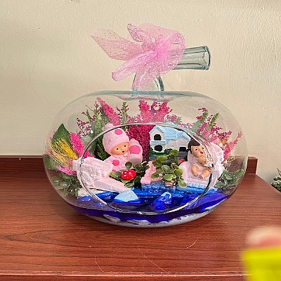 Pembe bebekli teraryum