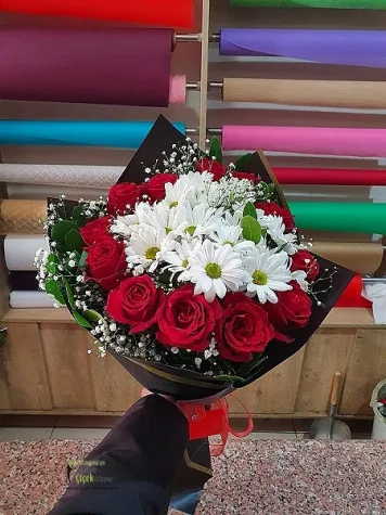 Papatya gül buketi
