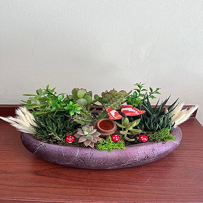 seramik saks�da teraryum