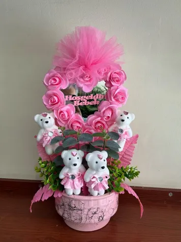 Pembe Yapay bebekli aynalı